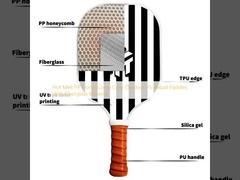پودر گرم ذوب شده PP Honeycomb Core Outdoor Pickleball Paddles با مواد فیبرگلاس